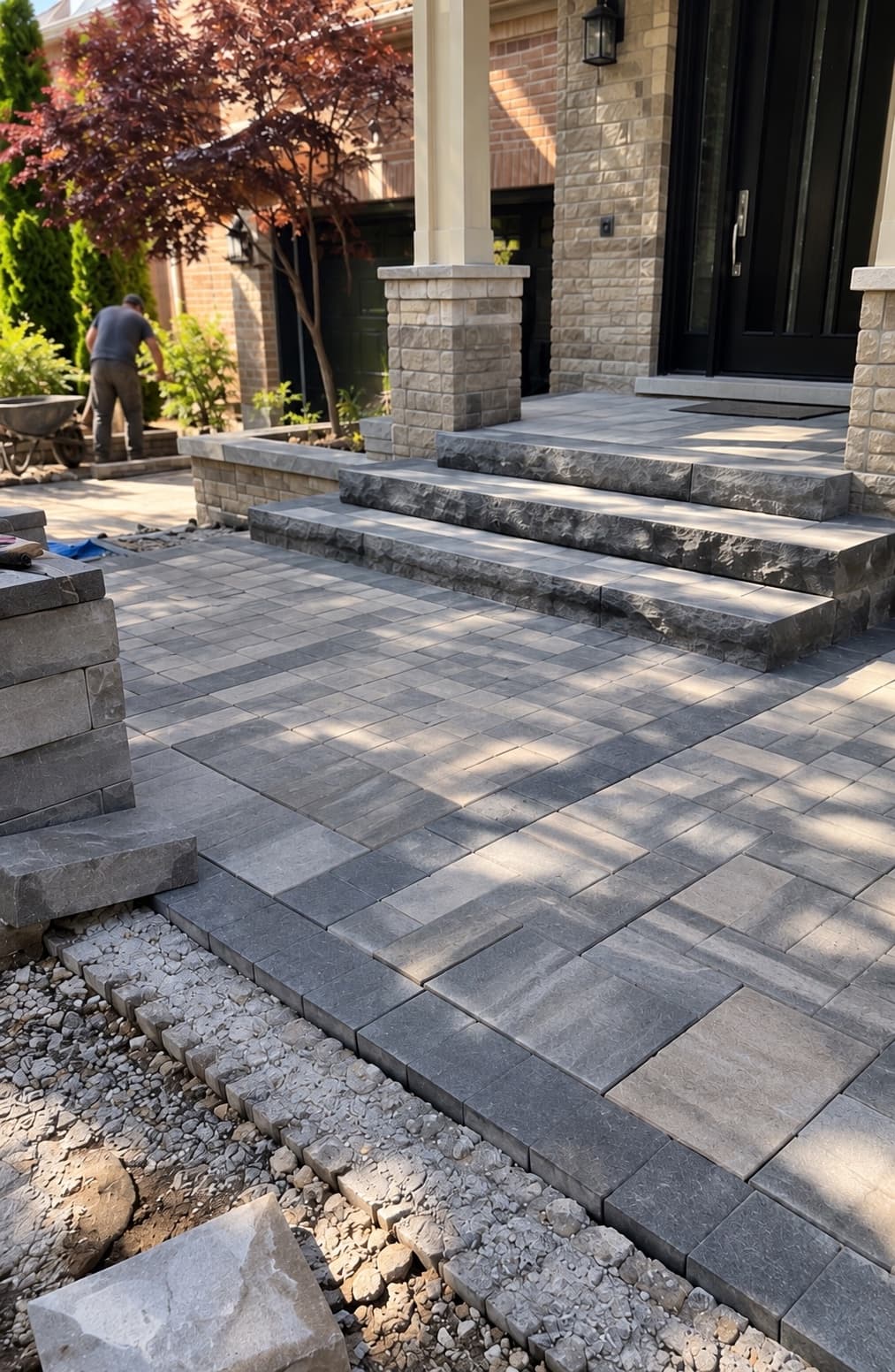 Masonry and stonework and interlocking